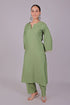 Veshbhoshaa Bluesaanchi Women'S Light Green Kurti Pajama Set